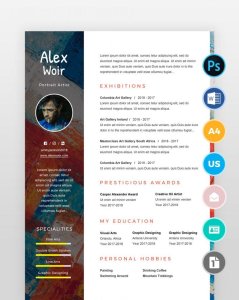 Artist and Painter Resume Template